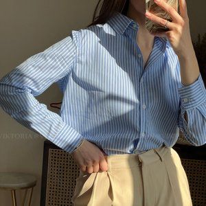 Blue striped shirt